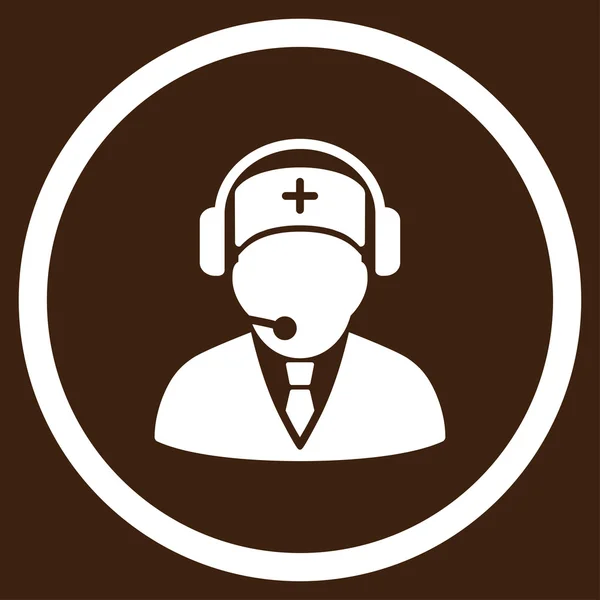 Orvosi mentő Manager lekerekített ikon — Stock Fotó