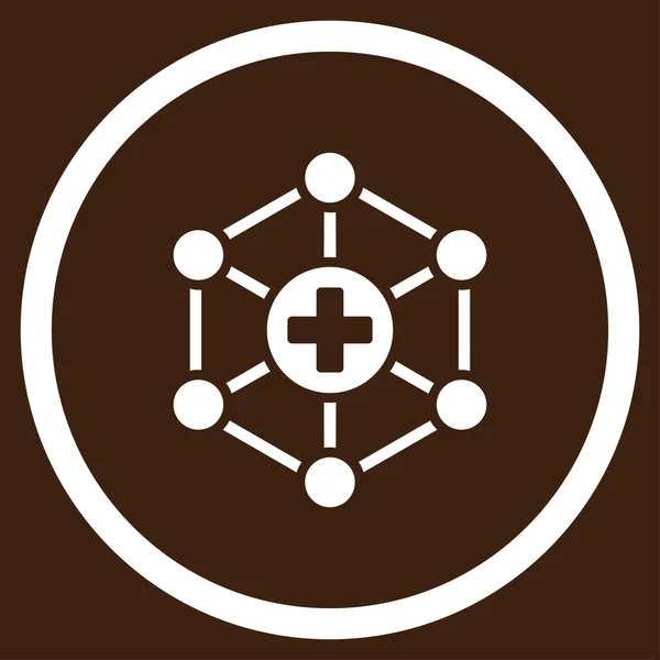 医疗网络圆形的图标 — 图库照片