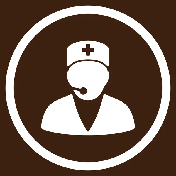 Medische Manager afgerond pictogram — Stockfoto