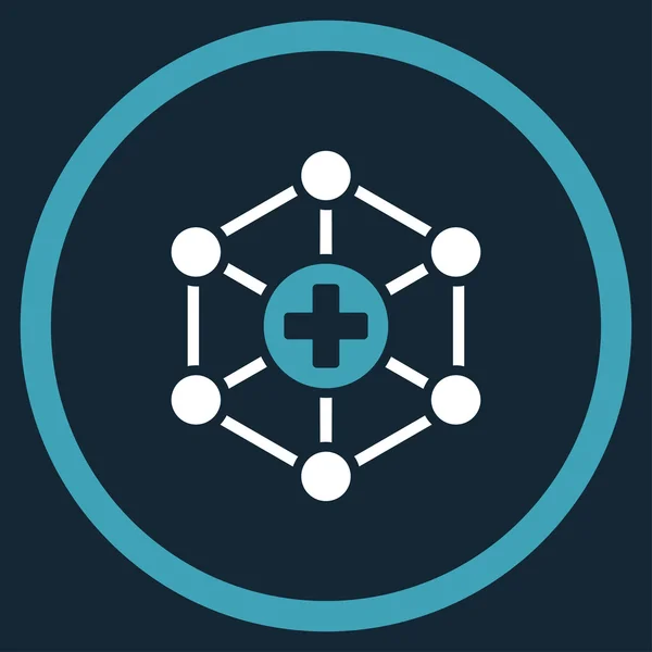 Medical Network Rounded Icon — Stock Photo, Image