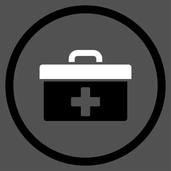 Icono redondeado de caja de herramientas de primeros auxilios — Foto de Stock