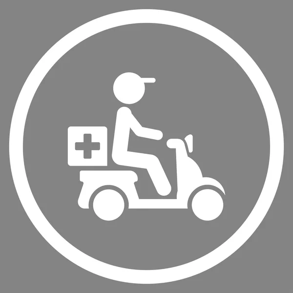 Therapy Motorbike Shipment Rounded Icon — Stock Photo, Image