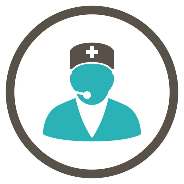 Medical Operator Circled Icon — Stock Photo, Image