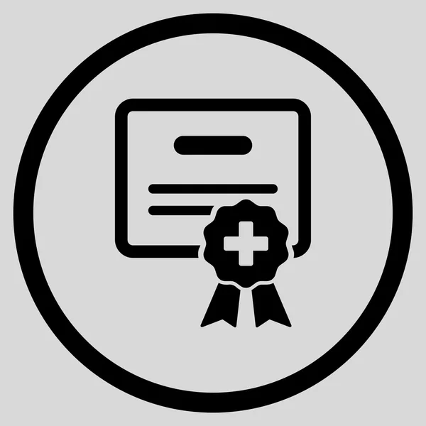 Medical Diploma Rounded Icon — Stock Photo, Image