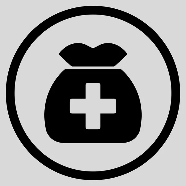 Medyczne kapitału zaokrąglone ikona — Zdjęcie stockowe