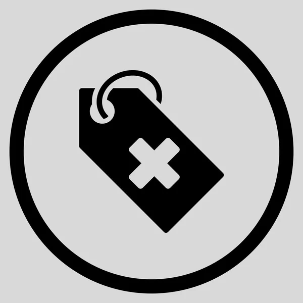 Hospital Tag Rounded Icon — Stock Photo, Image