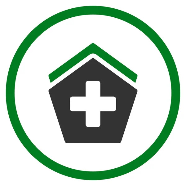 Zaokrąglone ikona Szpital — Zdjęcie stockowe