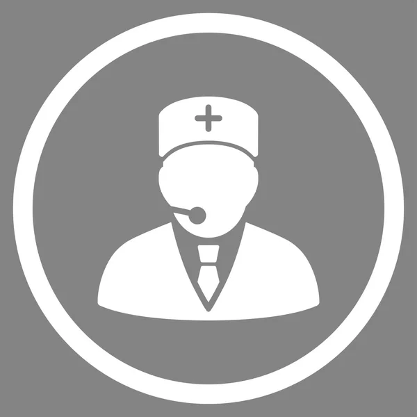 Medical Manager Circled Icon — Stock Photo, Image