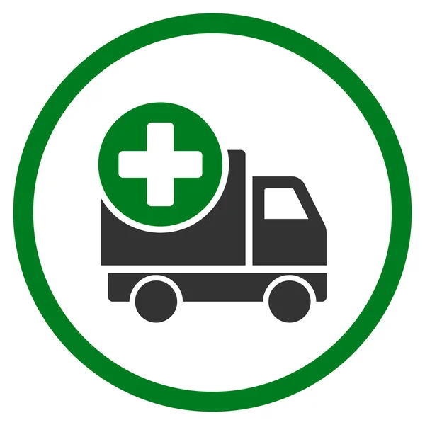 Medical Delivery Rounded Icon — Stock Photo, Image