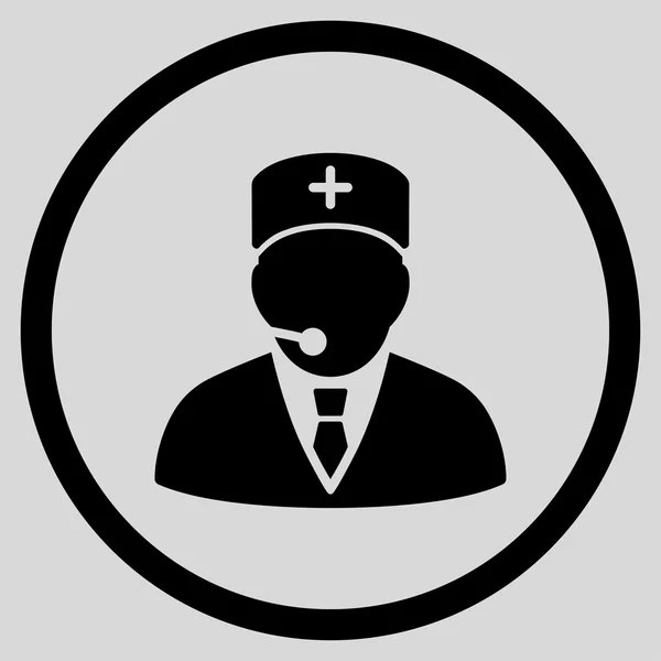 Medical Manager Rounded Icon — Stock Photo, Image