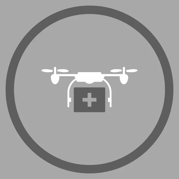 의료 공기 헬리콥터 수송 동그라미 아이콘 — 스톡 사진