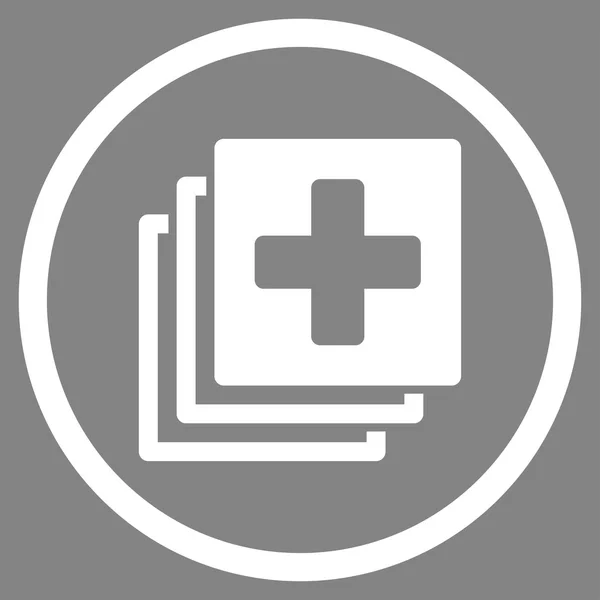 Medical Documents Circled Icon — Stock Photo, Image