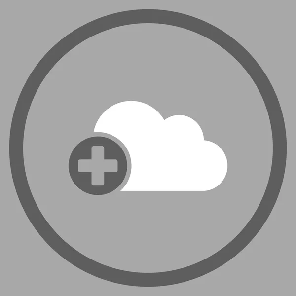 Plus Cloud afgerond pictogram — Stockfoto