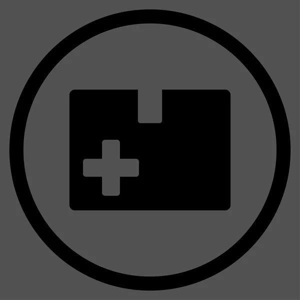 Медична коробка Кругла ікона — стокове фото