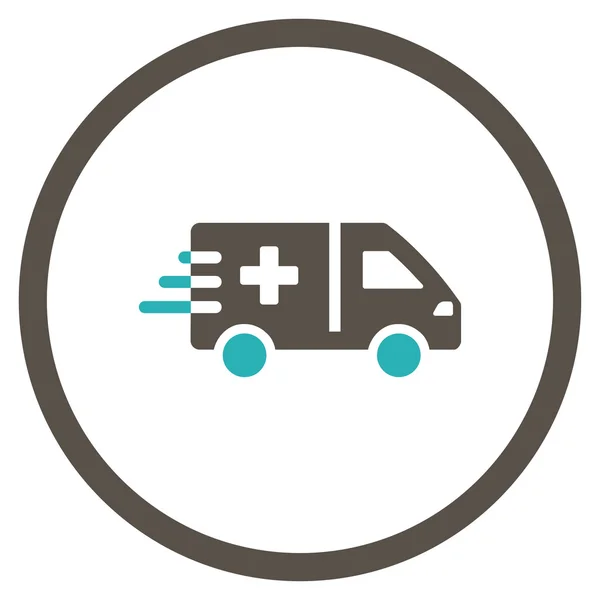 Ambulance auta v kroužku ikona — Stock fotografie