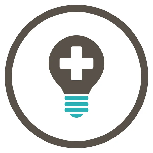 Healh Care Bulb Rounded Icon — Stock Photo, Image