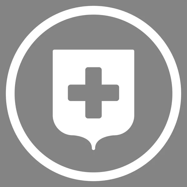 의료 방패 동그라미 아이콘 — 스톡 사진