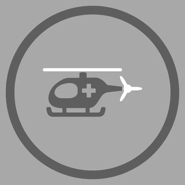 Nouzové vrtulník zaoblené ikona — Stock fotografie