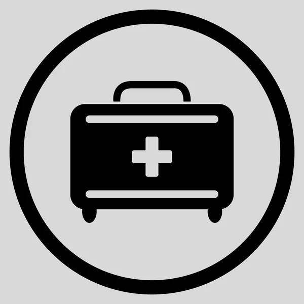 First Aid Toolkit Rounded Icon — Stock Photo, Image