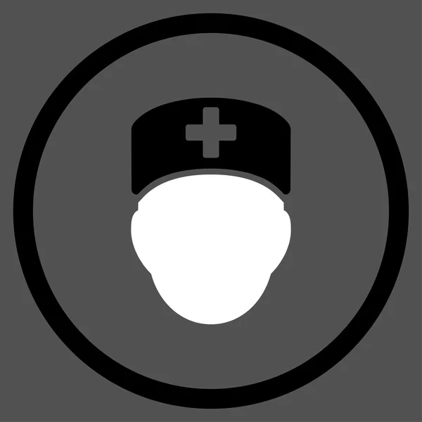 Круглая икона доктора — стоковое фото