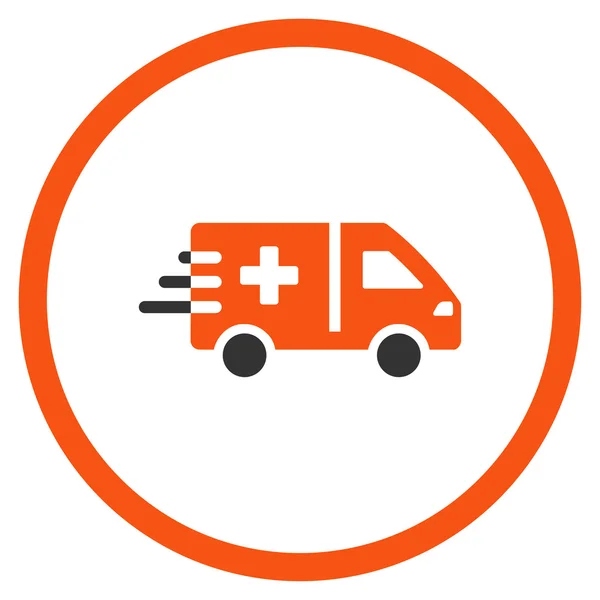 Ambulance Car Circled Icon — Stock Photo, Image