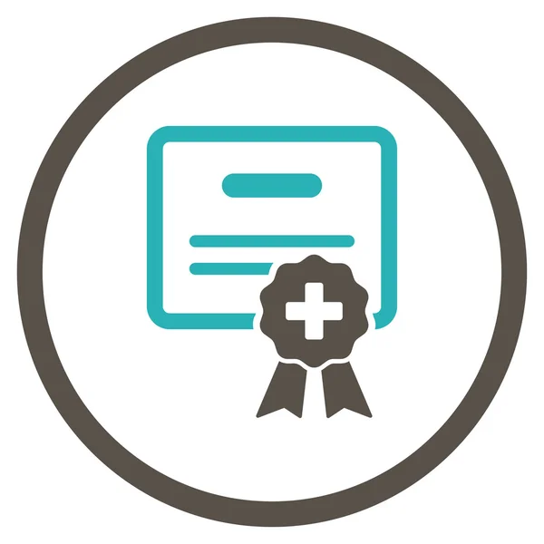 Medical Certification Rounded Icon — Stock Photo, Image