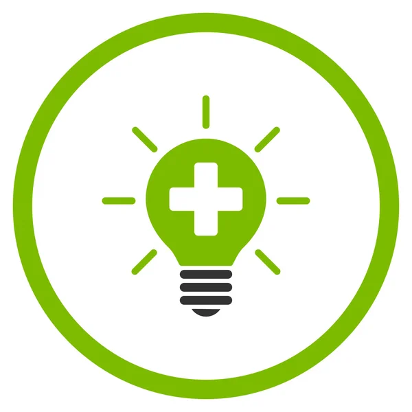 Medicinska lampa rundade ikonen — Stockfoto