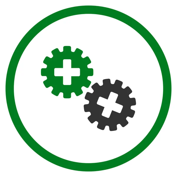 Medical Gears Rounded Icon — Stock Photo, Image