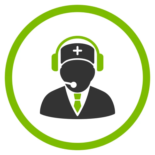 Medical Emergency Operator Circled Icon — Stock Photo, Image