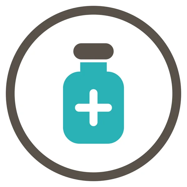 Medikace Jar v kroužku ikona — Stock fotografie
