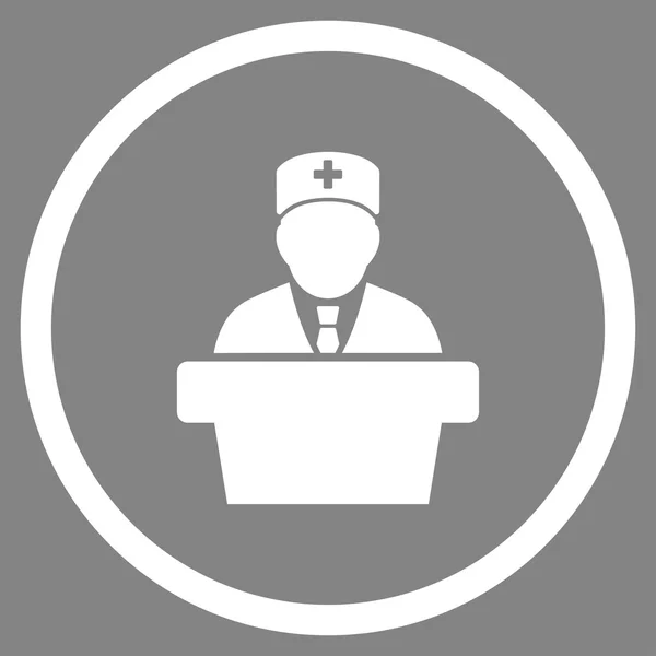 Oficiální medicína v kroužku ikona — Stock fotografie