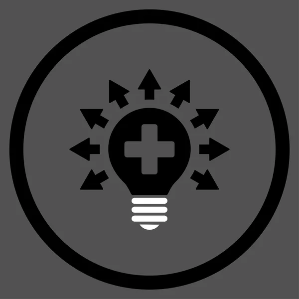Ontsmetting Lamp afgeronde pictogram — Stockfoto