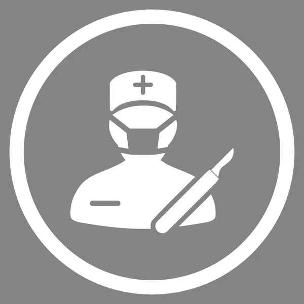 Chirurg zaokrąglone ikona — Zdjęcie stockowe