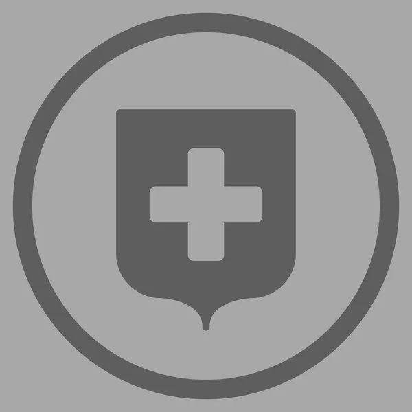 Escudo médico redondeado icono —  Fotos de Stock