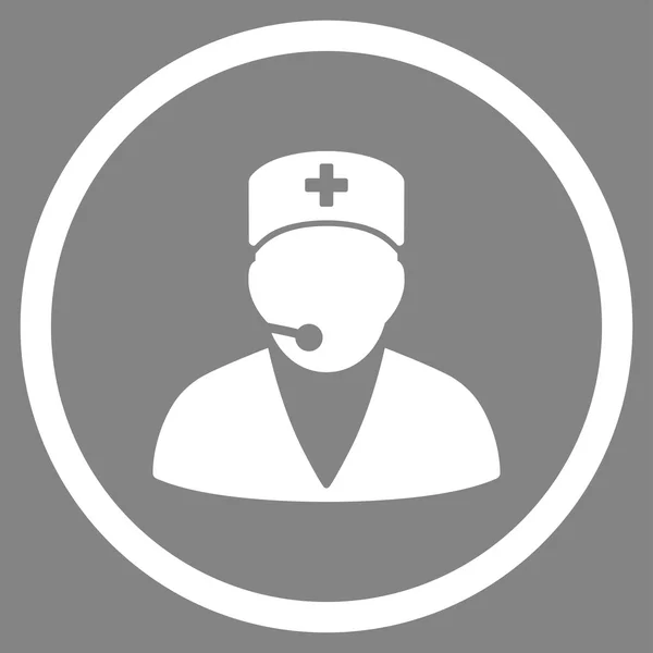 의료 관리자 동그라미 아이콘 — 스톡 사진