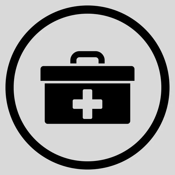 Круглая икона "Первая помощь" — стоковое фото