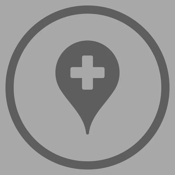 Клиническая карта Круглая икона — стоковое фото