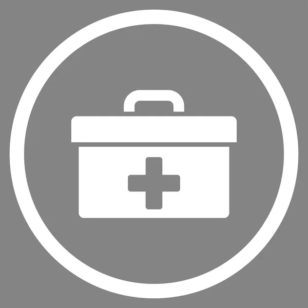 First Aid Toolbox Circled Icon — Stock Photo, Image