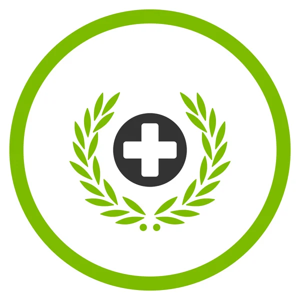 Циркулированная икона "Медицинская эмблема" — стоковое фото