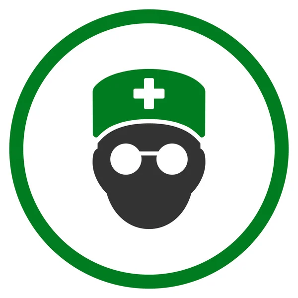 Medic hoofd omcirkelde pictogram — Stockfoto