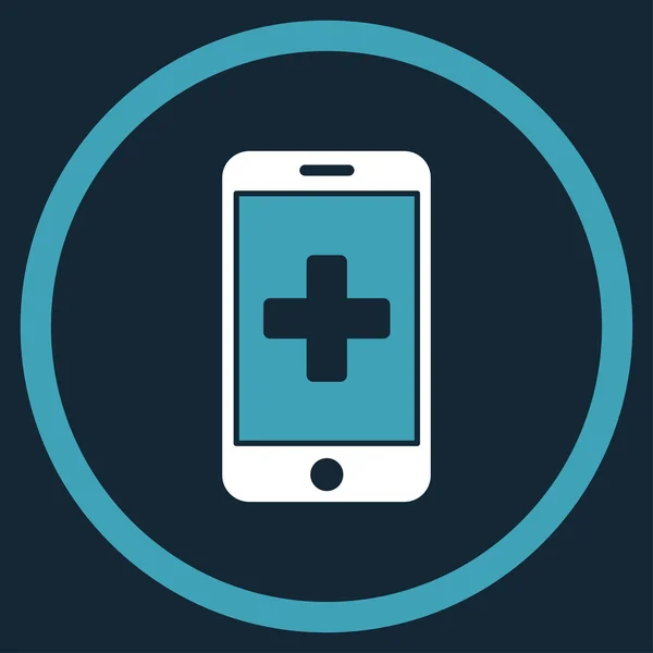 Mobiele geneeskunde omcirkelde pictogram — Stockfoto