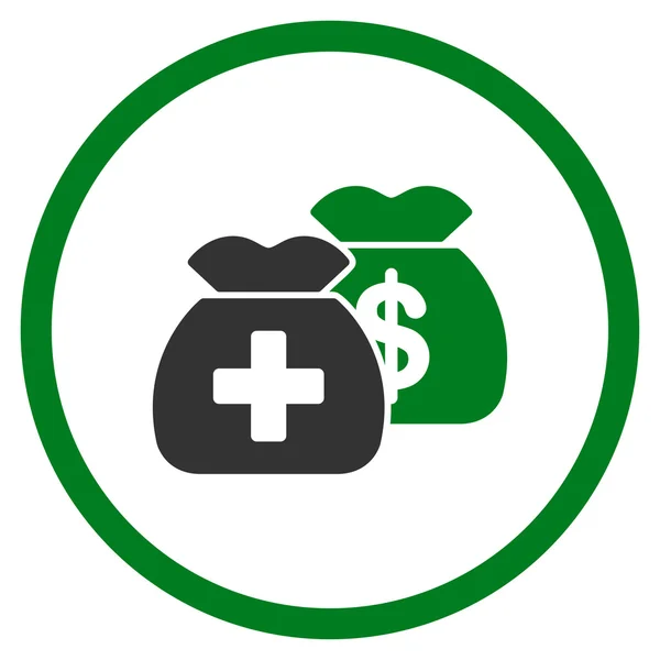 Циркуляционная икона фондов здравоохранения — стоковое фото