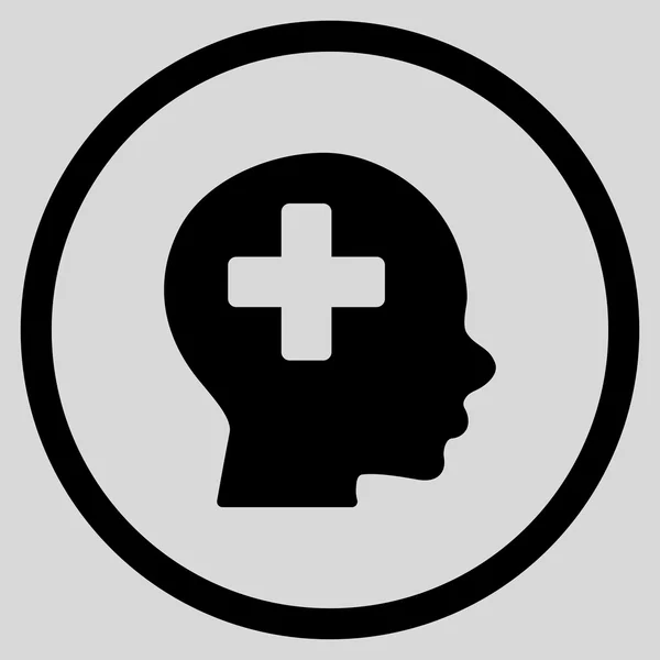 Head medicína zaoblené ikona — Stock fotografie