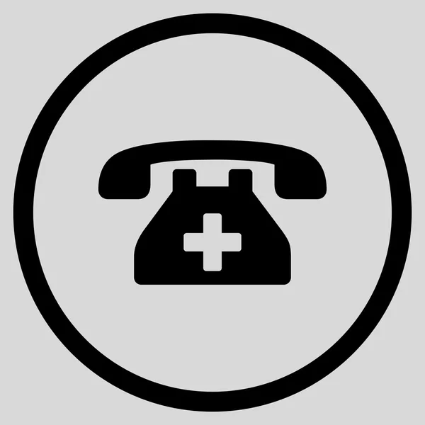 Clinic Telephone Circled Icon — Stock Photo, Image