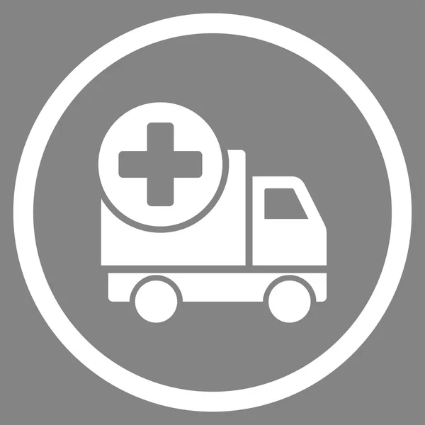 Круглая икона медицинской доставки — стоковое фото