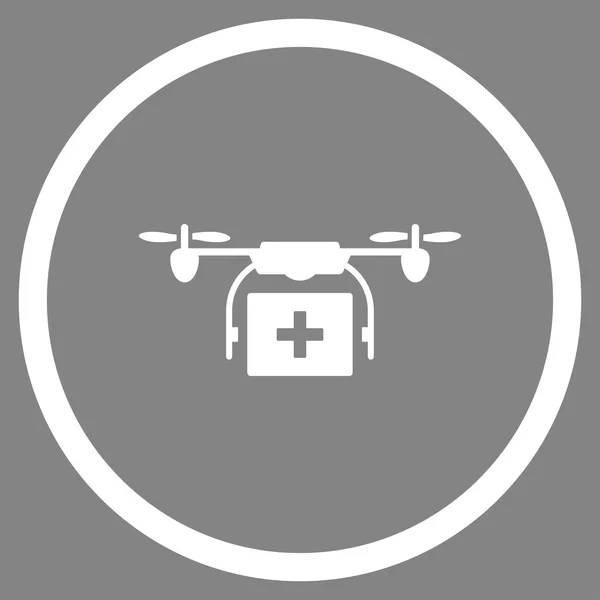 Medische Nanocopter verzending afgeronde pictogram — Stockfoto