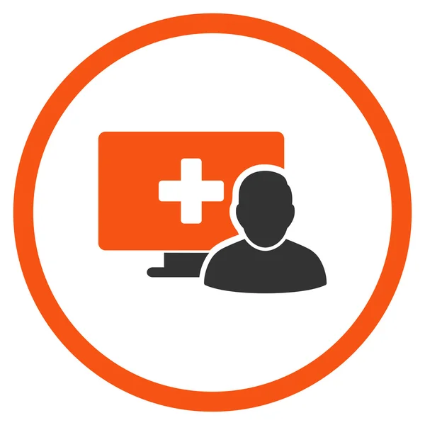 Online-Medizin umkreist Symbol — Stockfoto