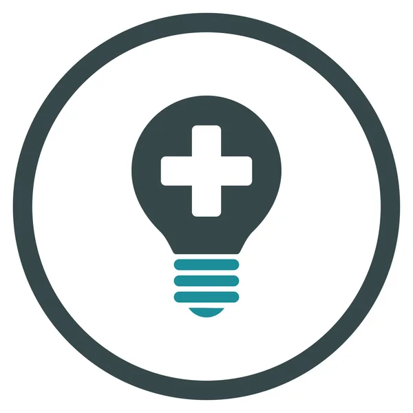 Healh Care Bulb Rounded Icon — Stock Photo, Image