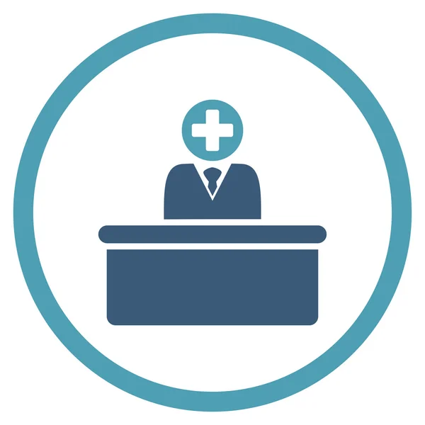 Medical Bureaucrat Circled Icon — Stock Photo, Image