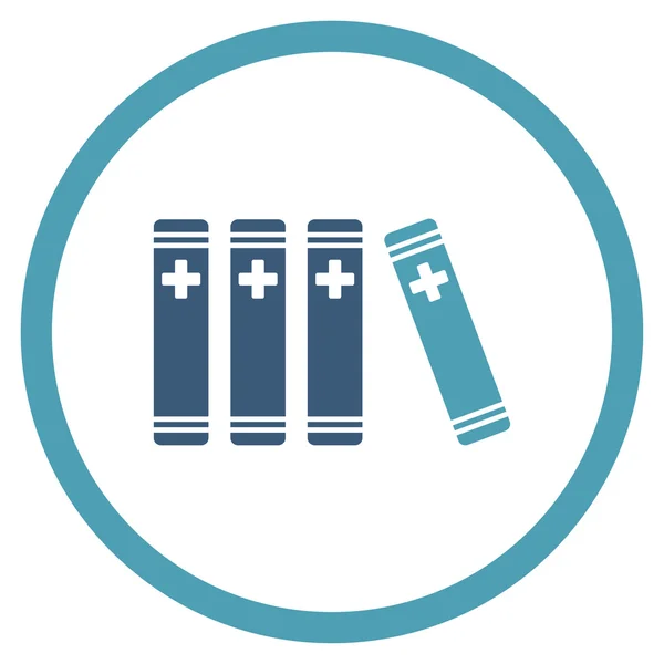Zaokrąglone ikona biblioteka medyczna — Zdjęcie stockowe